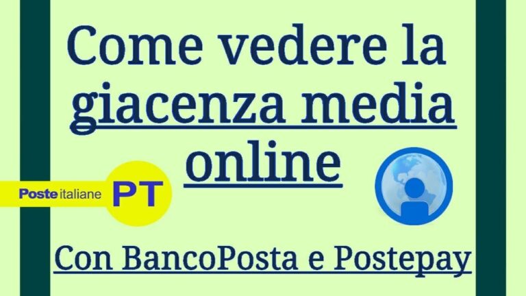 Delega: scopri come ricevere la giacenza media delle Poste Italiane in formato PDF!
